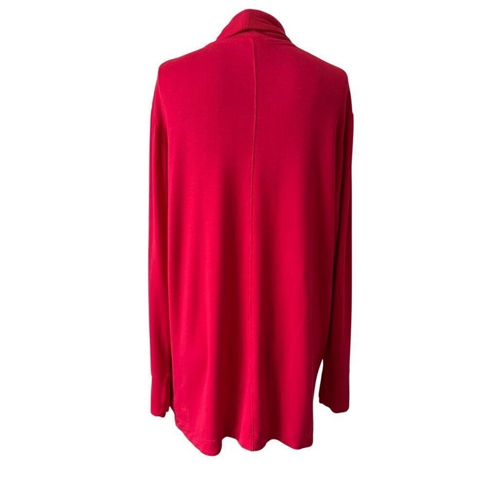 Athleta Cardigan Pranayama NWOT Restore Wrap Open Front Clover Berry Red Medium - Picture 6 of 11